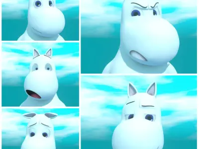 Moomin Model Pack Free low-poly 3D model