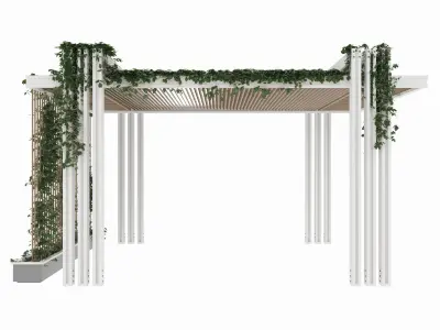 Pergola with ivy 3D model