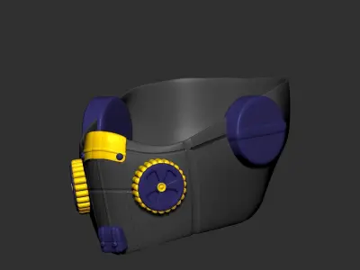 gas mask helmet scifi high poly sculpt  ver1 3d printable  3D model