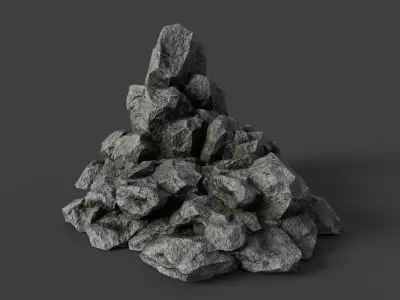 Rock 6-7 Low-poly 3D model