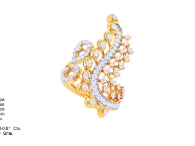 Women Ring Render 3dm STL OBJ FBX Details  3D print model 8