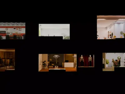 Low Poly Storefront Pack Low-poly 3D model