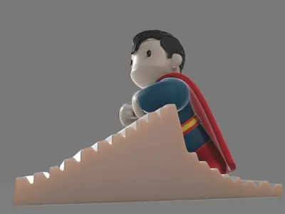 Superman Heroic Push Doorstop 3D print model
