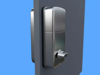 Digital Door Lock Low-poly 3D model
