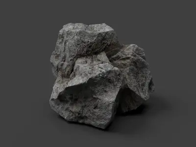 Rock 6-8 Low-poly 3D model
