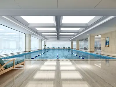 swimming pool Low-poly 3D model