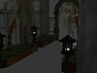 The green arch4 Low-poly 3D model