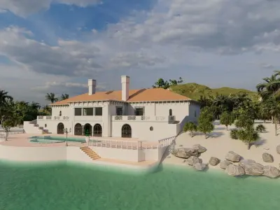 Casa Scene-villa-modern house 3D model 29