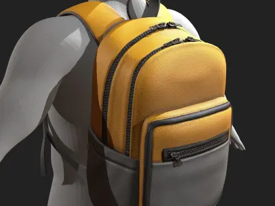 Backpack Camping Generic military combat soldier armor scifi  Low-poly 3D model