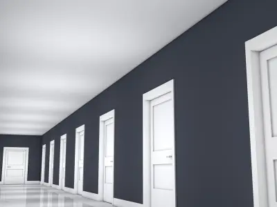 Apartment Corridor Low-poly 3D model