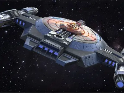 Lancer Class Spaceship Angel AI86 Low-poly 3D model