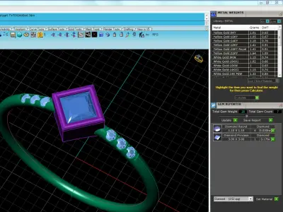 Light Minimalist Diamond Ring 3D print model