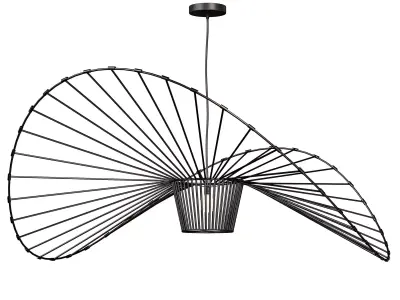 Handmade Bamboo Woven Vertigo Pendant Lamp Light 3D model