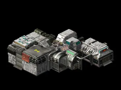 Future World - Machinery 01 3D model