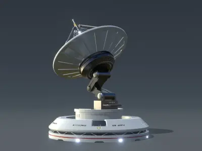Satellite Dish Low-poly 3D model