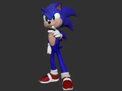 sonic cartoon Model  3D model