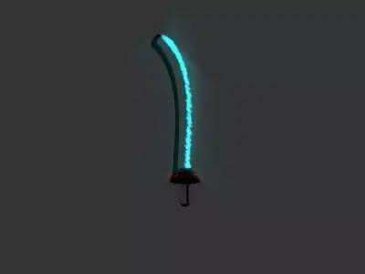 Scifi Sword - charge blade Low-poly 3D model