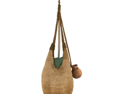 The Bag basket hanging from hook 3D model
