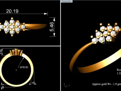 Light weight ring model  3D print model