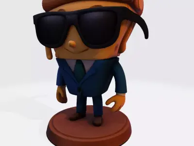  Stylized 3D Pizza Steave Printable Character 3D print model