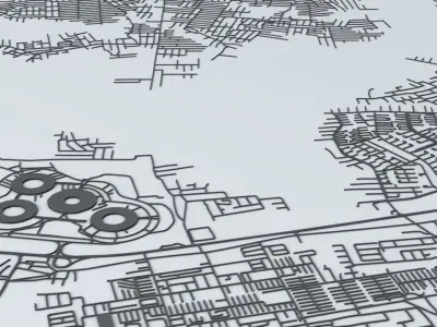 Lagos Road Network and Streets 3D model