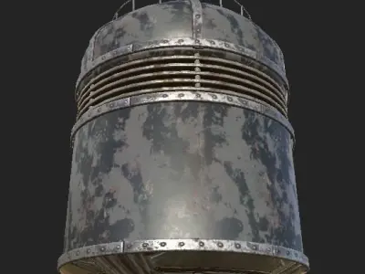 Metal Tank  Low-poly 3D model