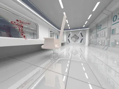Sci-fi Room Fly-Through 3D model