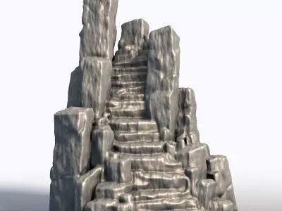 Stone Carved Sculpture Gothic Rock Carving Art  3D print model