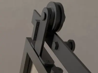 Steel loft sliding doors for interior 3D model 3D model