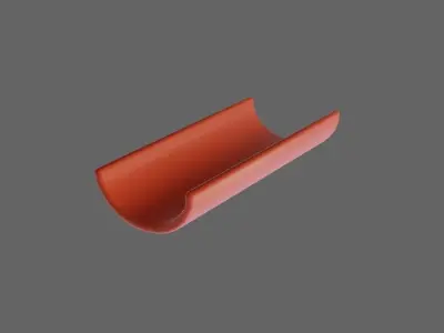 Roof Tile - Telha Plan Low-poly 3D model