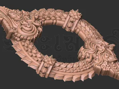 NaGa Round Ring 3D print model