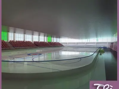 INDOOR ICE SKATING RINK 3D model