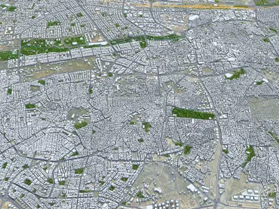 Gaziantep Turkey 35km Low-poly 3D model