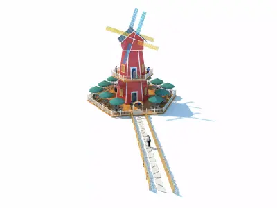 Windmill Cafe 3D model
