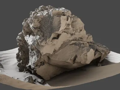 Rock05 rock in sand 3D model