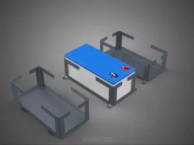 ENCLOSURE BRACKET TRAY BATTERY HOUSING ACCU HOLDER MOUNT RACK AH 3D model