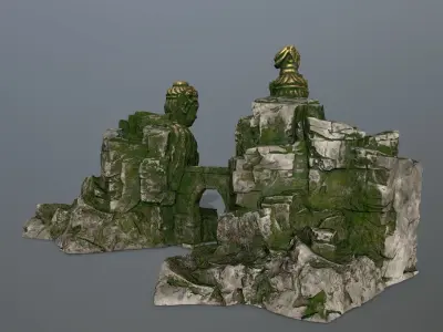 buddha rocks  Low-poly 3D model