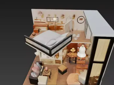 Detailed Cabin 3D Model 3D model