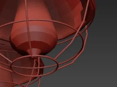 Garage retro color lamp 3D model