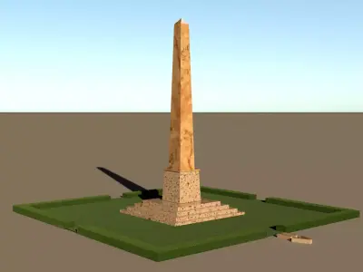 laos Game Monument Low-poly 3D model