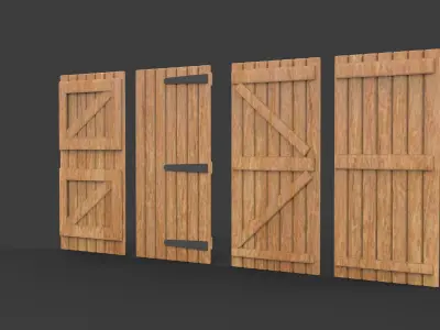 Wooden Gate  3D model