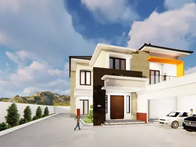 Modern House 02 use at Indonesia 3D model