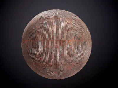 Metal Steel Fence Rusted Seamless PBR Texture Texture