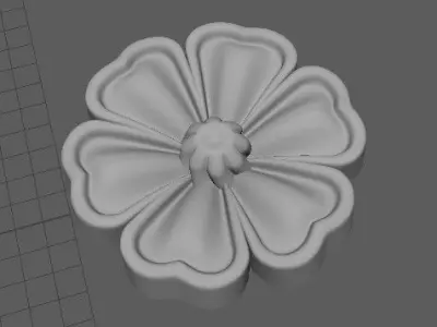 rosette flower 3D model 14