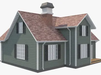 Family House 5 Low-poly 3D model