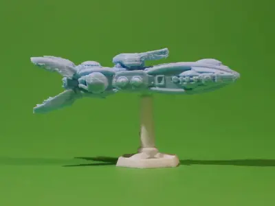 Broadclub Combat Cruiser Spaceship 3D print model