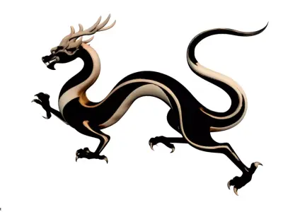 abstract dragon 3D model