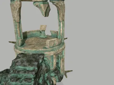 old temple  Low-poly 3D model