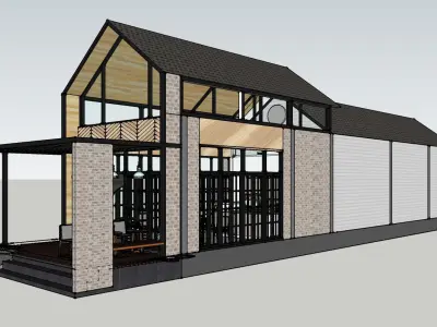 CAFE  AND  HOUSE 3D model