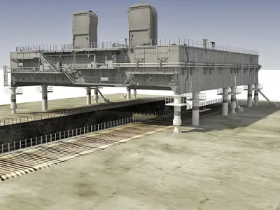 NASA Mobile Launch Platform 3D model